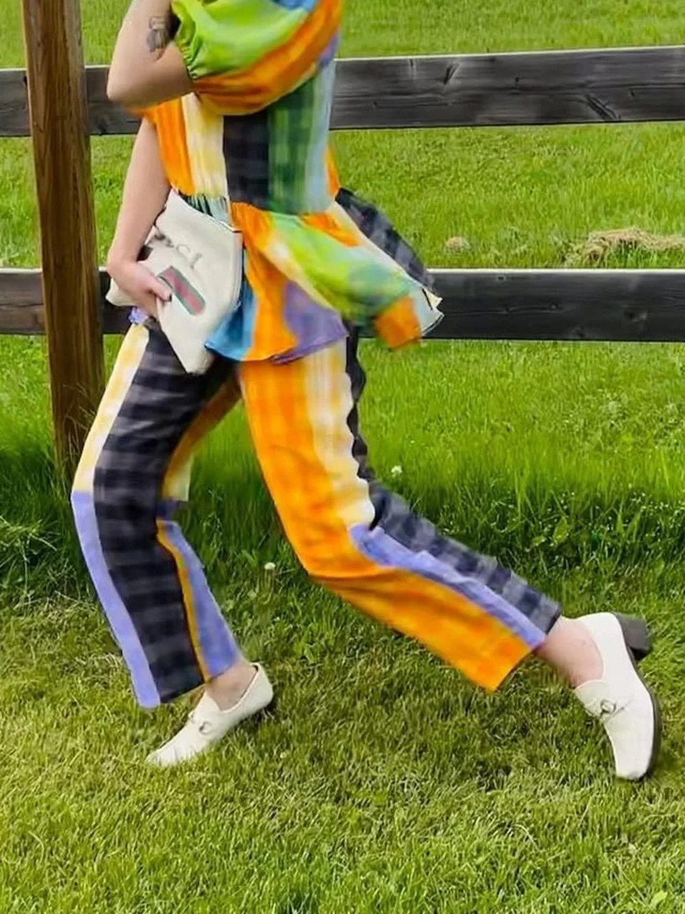 Revolve Two-Piece Plaid Set - Picture 9 of 9